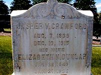 J. V. Crawford headstone