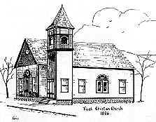 Dayton Christian Church in 1886 - 8.6 K