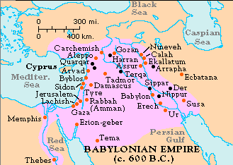 map of babylon during nebuchadnezzar